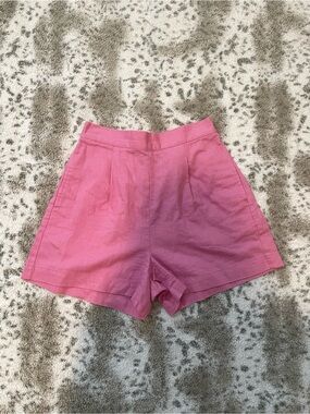 Pink madewell linen shorts